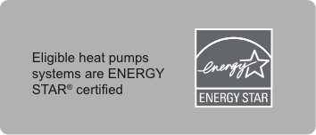 Eligible heat pumps systems are ENERGY STAR® certified